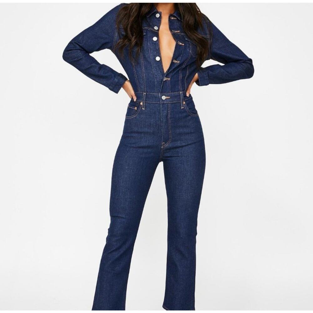 Levi's Iconic Jumpsuit Kick Flindigo blue Mechanic Coveralls Utility NOWT